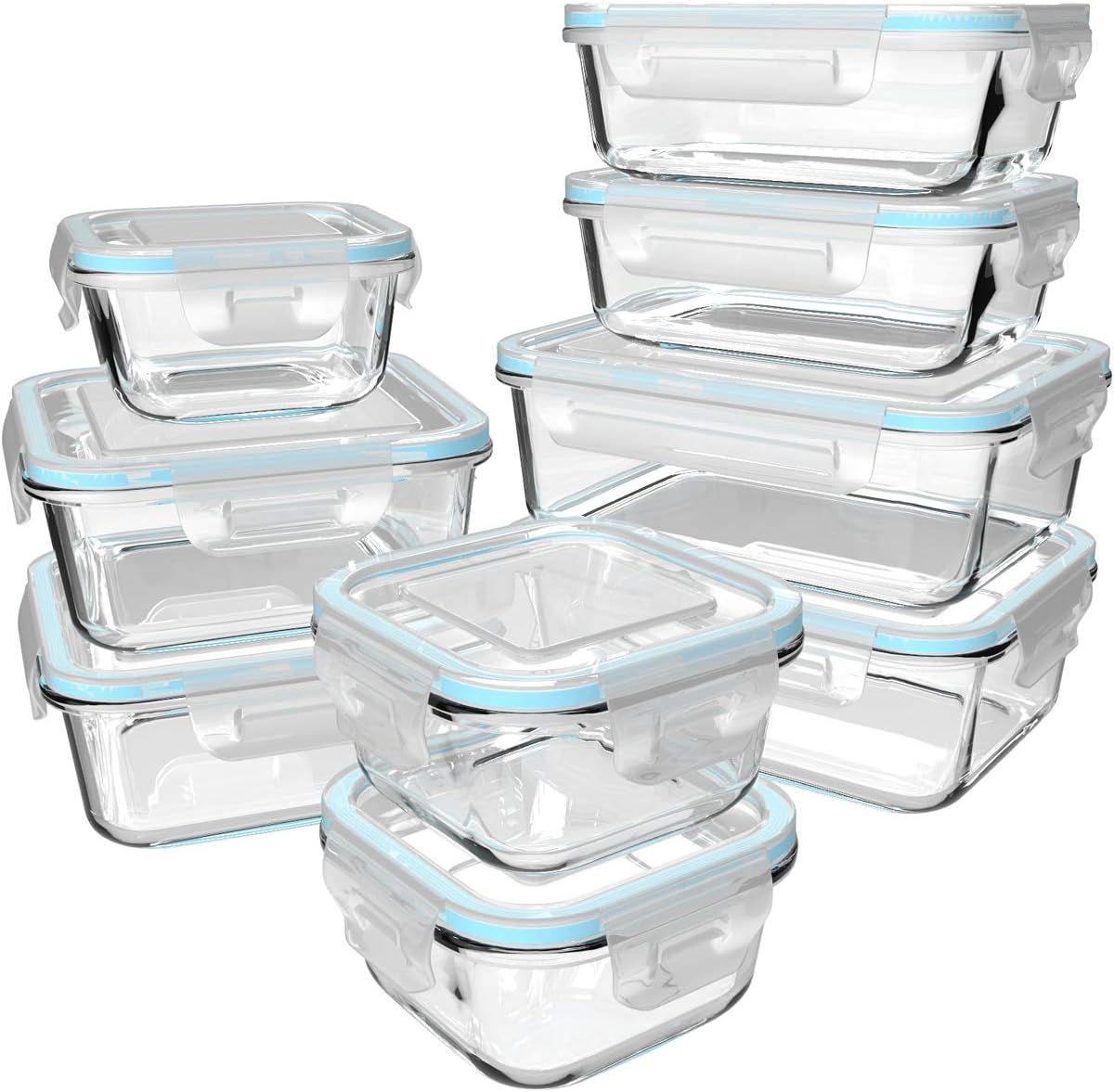 Набор из 18 стеклянных контейн – обзор и цена Meal Prep Glass Containers With Lids
