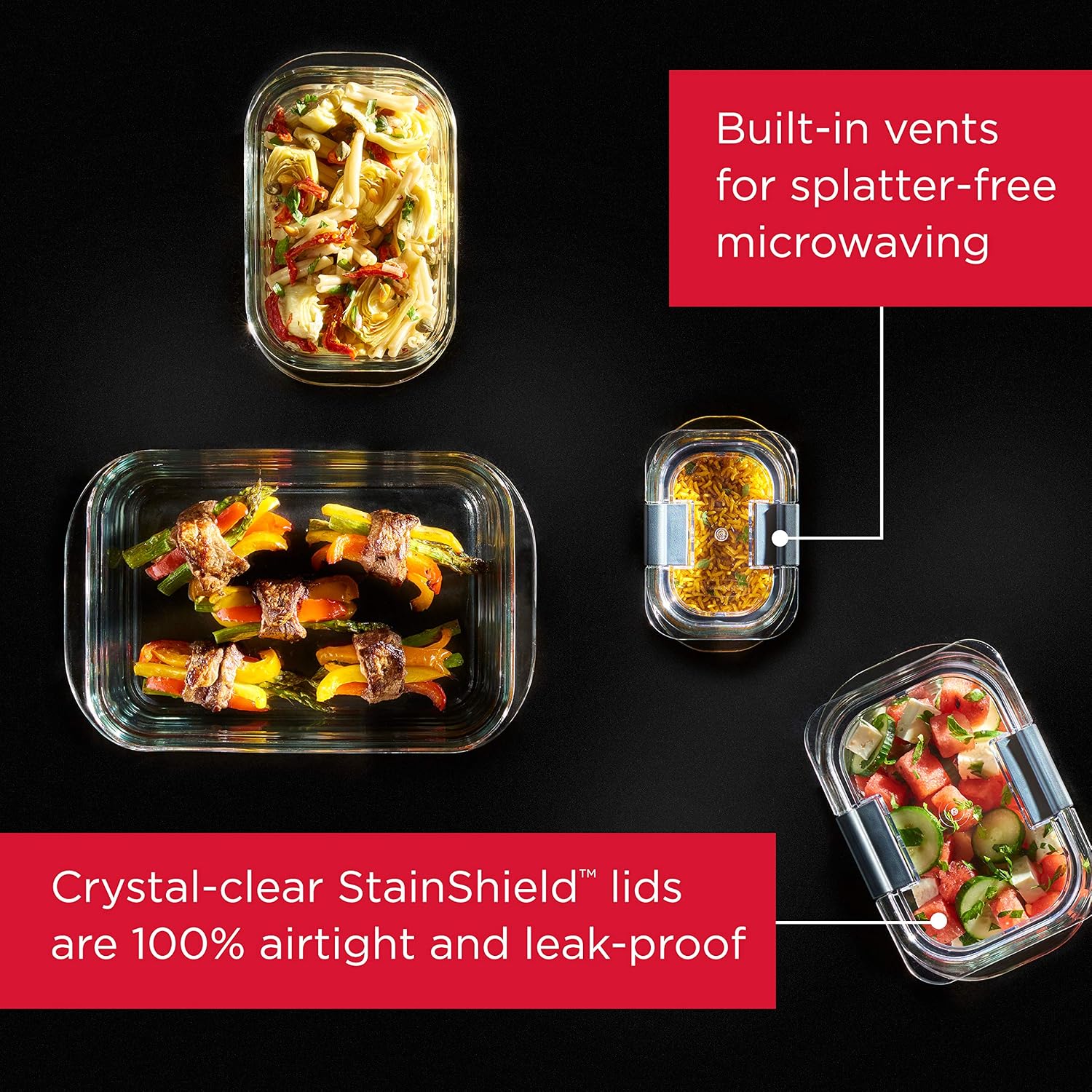 Набор контейнеров для хранения – обзор и цена Meal Prep Glass Containers With Lids