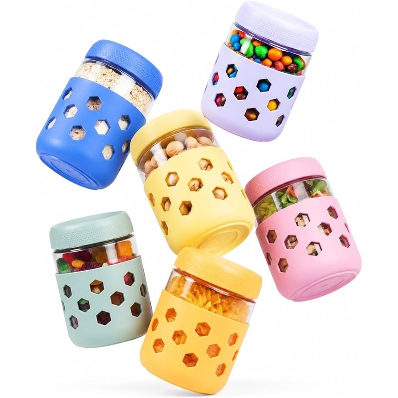 Набор стеклянных банок AB41-1  – обзор и цена Meal Prep Oatmeal Jars