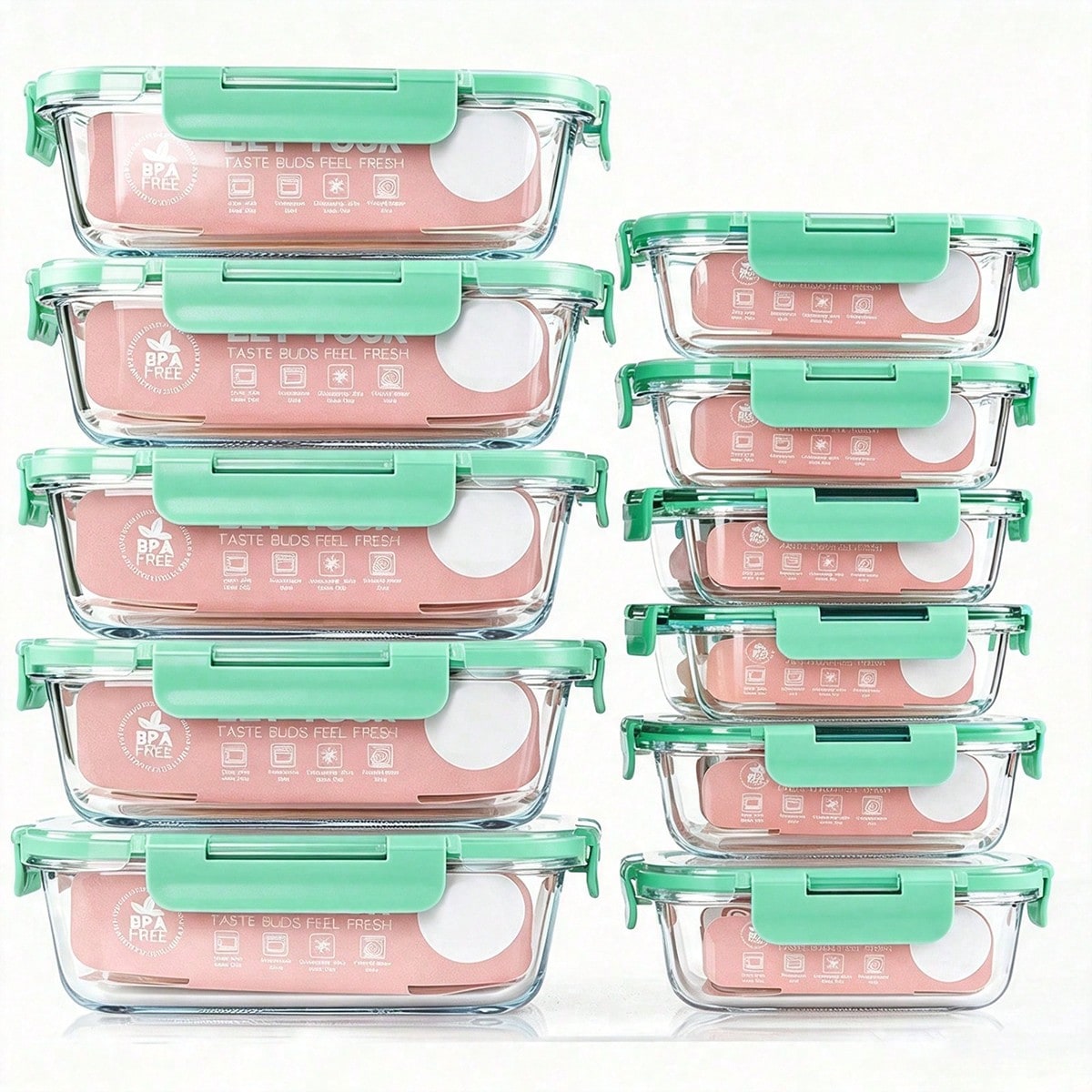 Набор из 10 стеклянных контейн – обзор и цена Meal Prep Glass Containers With Lids