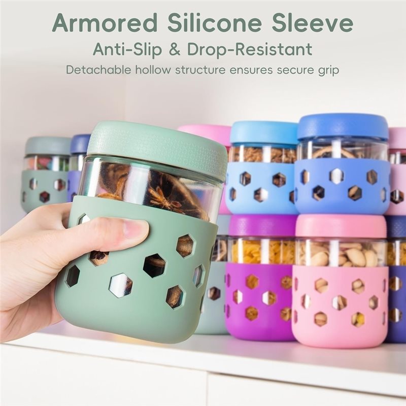 Стеклянные банки AB33 с гермет – обзор и цена Meal Prep Oatmeal Jars